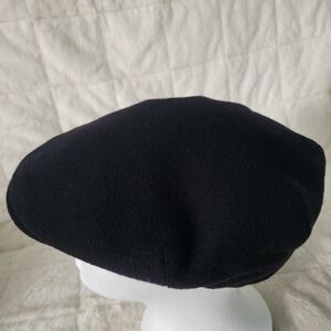 Peter James Wool and Cashmere Blend Driver Newsboy Cap Size XL Black Color Hat